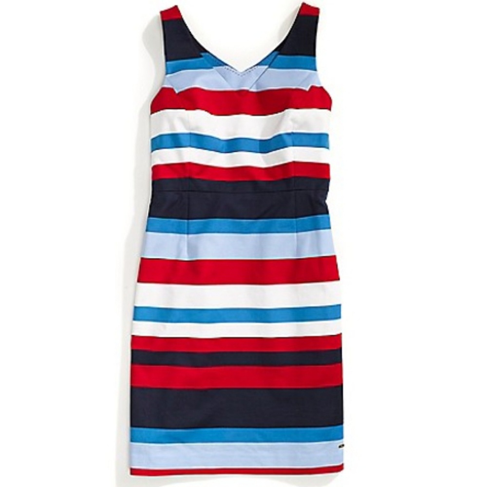 Striped Sleeveless Dress by Tommy Hilfiger Size 14